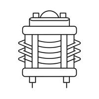 Inductor Outline White Background Art vector
