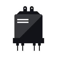Silicon Controlled Rectifier SCR Silhouette Image vector