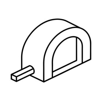 Tunnel Diode Circuit Component Outline vector