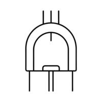 Tunnel Diode Drawing Outline Line Art vector