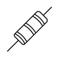 Surface Mount Resistor Line Art Illustration vector