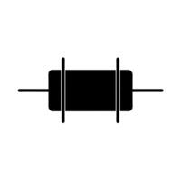 Surface Mount Resistor Black vector