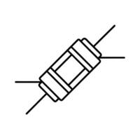 Wirewound Resistor Outline Diagram vector