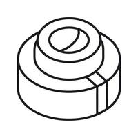 Ferrite Bead Outline White Background Design vector