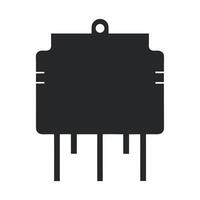 IGBT Transistor Silhouette Design vector