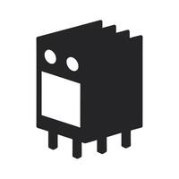 Solid State Relay SSR Silhouette Drawing vector