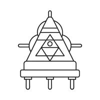 Triac Sketch Line Art vector
