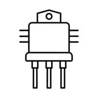 MOSFET Circuit Symbol Line Art vector