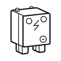 Solid State Relay SSR Line Art Template vector