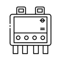 NE556 Dual Timer IC Line Art Drawing vector