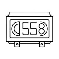 555 Timer IC Line Art Design vector