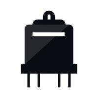Silicon Controlled Rectifier SCR Silhouette vector