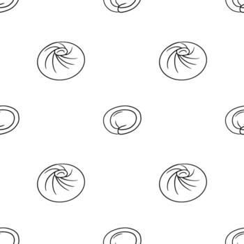 dumplings with meat seamless pattern in sketch style vector