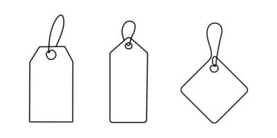Price Tag Continuous One Line Drawing Editable Icon vector