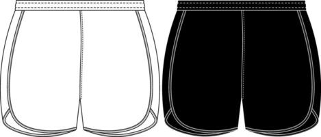 front view Dolphin shorts or Dolfins icon set vector