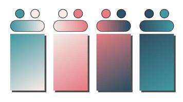 Set of gradient background. Cover set design with Teal Green, Ivory, Coral, Misty Blue color. Beautiful abstract gradient for covers, wallpapers, branding, business cards illustration vector