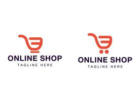 Digital Store Logo with Arrow and Cart Illustration vector