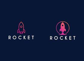 Rocket Jet Plane Space modern logo word mark logotype design vector
