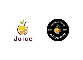 Juice bar logo design vector