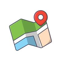 Map pin pointer. Flat style simple icon design vector