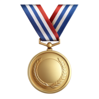 A medal with a ribbon on it png