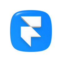 3d Framer Website Builder icon on a transparent background png