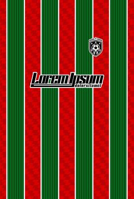 Green and Red Vertical Striped Football Jersey Design with Houndstooth Pattern