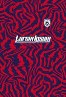 Modern Abstract Football Jersey Design with Red and Navy Blue Pattern vector