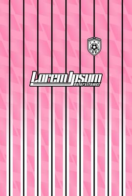 Pink Vertical Striped Football Jersey Template with Subtle Geometric Pattern