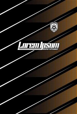 Black and Gold Diagonal Striped Football Jersey Design with Halftone Effect