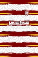 Red and Yellow Striped Soccer Jersey Design vector