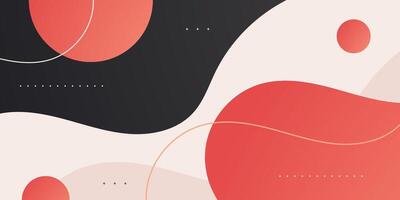Abstract colorful orange and black wave fluid banner background. Simple and trendy wave shapes smooth color pattern design. Horizontal wave background. vector