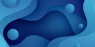 Abstract dark blue wave fluid pattern background. Trendy wave shapes pattern banner design. vector