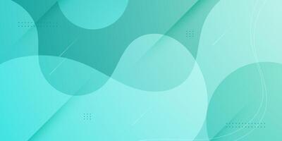 Abstract colorful green fluid minimal background. Simple and trendy wave background pattern design. Cool wave banner background. vector
