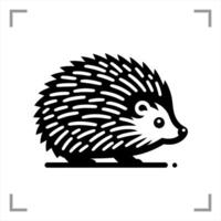 Hedgehog Symbol Icon Animal Pictogram Full-body Side View Simple vector