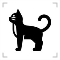 Cat Symbol Icon Animal Pictogram Full-body Side View Simple And Minimalist vector