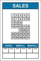Key Performance Indicator KPI Site Boards Set and Track Daily Goals Color Sales vector