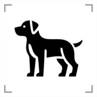 Dog Symbol Icon Animal Pictogram Full-body Side View Simple And Minimalist vector