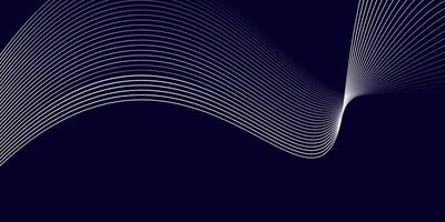 Dark Abstract Wave Line Background with Smooth Flowing Curves and Gradient Strokes vector