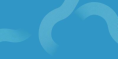 Blue Minimal Wavy Line Background with Abstract Curved Flow Design vector
