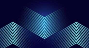 Blue Chevron Striped Abstract Background with Dark Gradient for Modern Digital Design vector