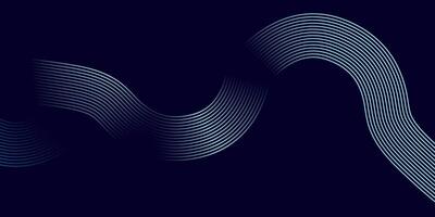 Blue Abstract Flowing Wave Line Background with Gradient Curves and Smooth Motion vector
