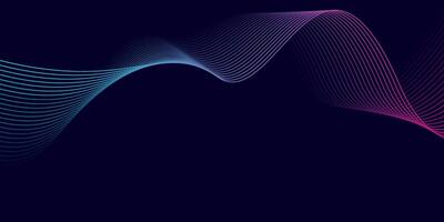 Abstract Wavy Line Gradient Design vector