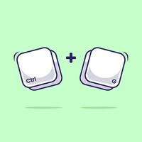 Illustration of keyboard combination hotkeys or shortcut Ctrl G icon, mascot or symbol for fast typing technology vector