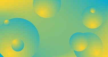 Abstract background with blue and yellow Gradient circles illustration Wallpaper design vector