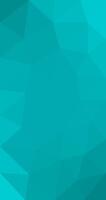 Teal Cyan abstract Low Polygon geometric triangular style illustration graphic background Vertical Design vector