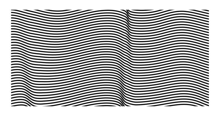 Horizon Black Parallel waving lines on empty background Texture Design