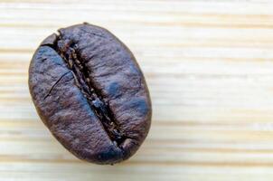Close up of coffee bean with customizable space for text photo