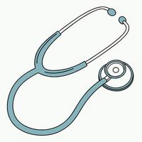Stethoscope illustration for medical diagnosis and healthcare design needs vector