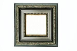 The frame is brown, the frame is brown with a small pattern on a white background. photo